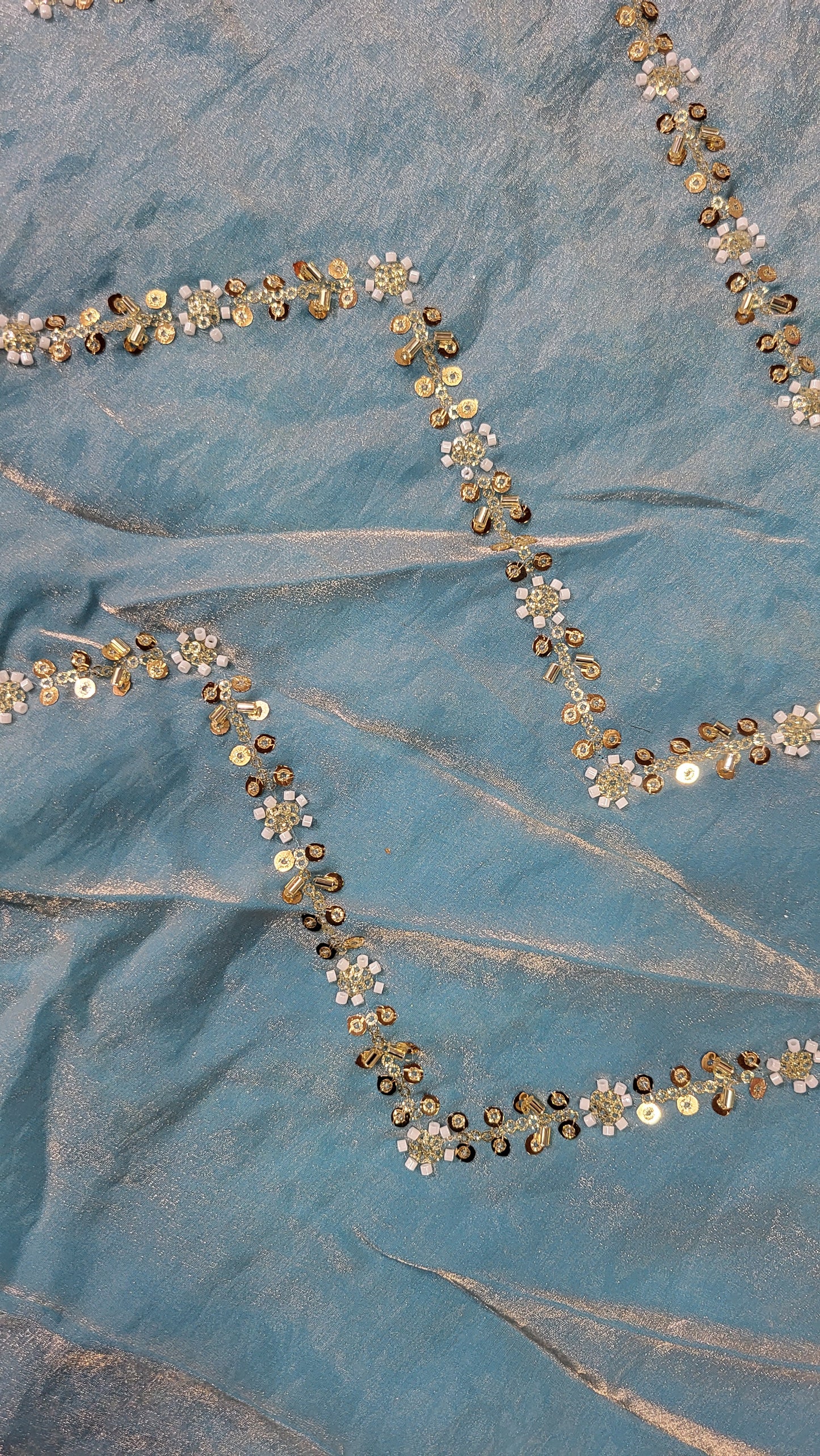 Heavy handworked fendi silk