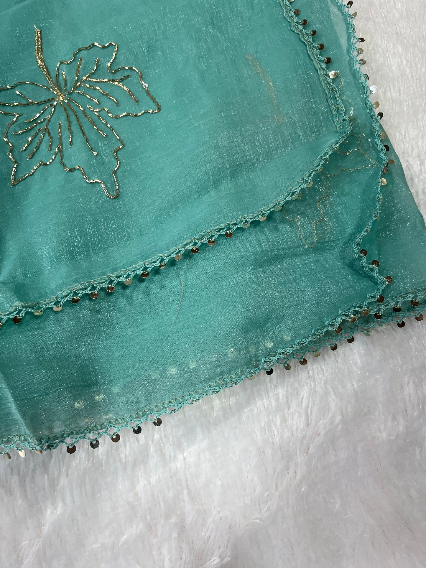 CUT BEADS WORK DUPPATTA