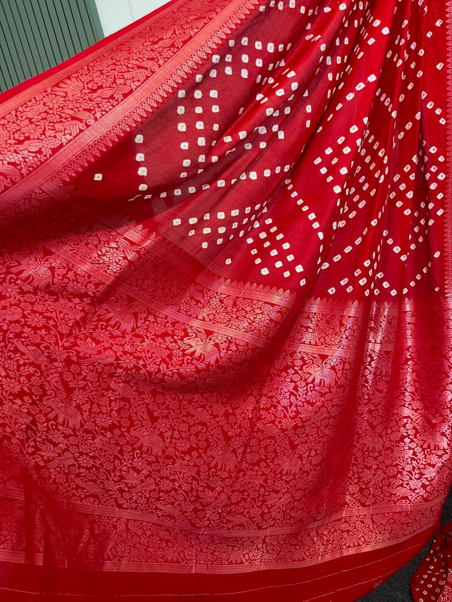 MODAL SILK WITH BANDHINI PRINT SAREE
