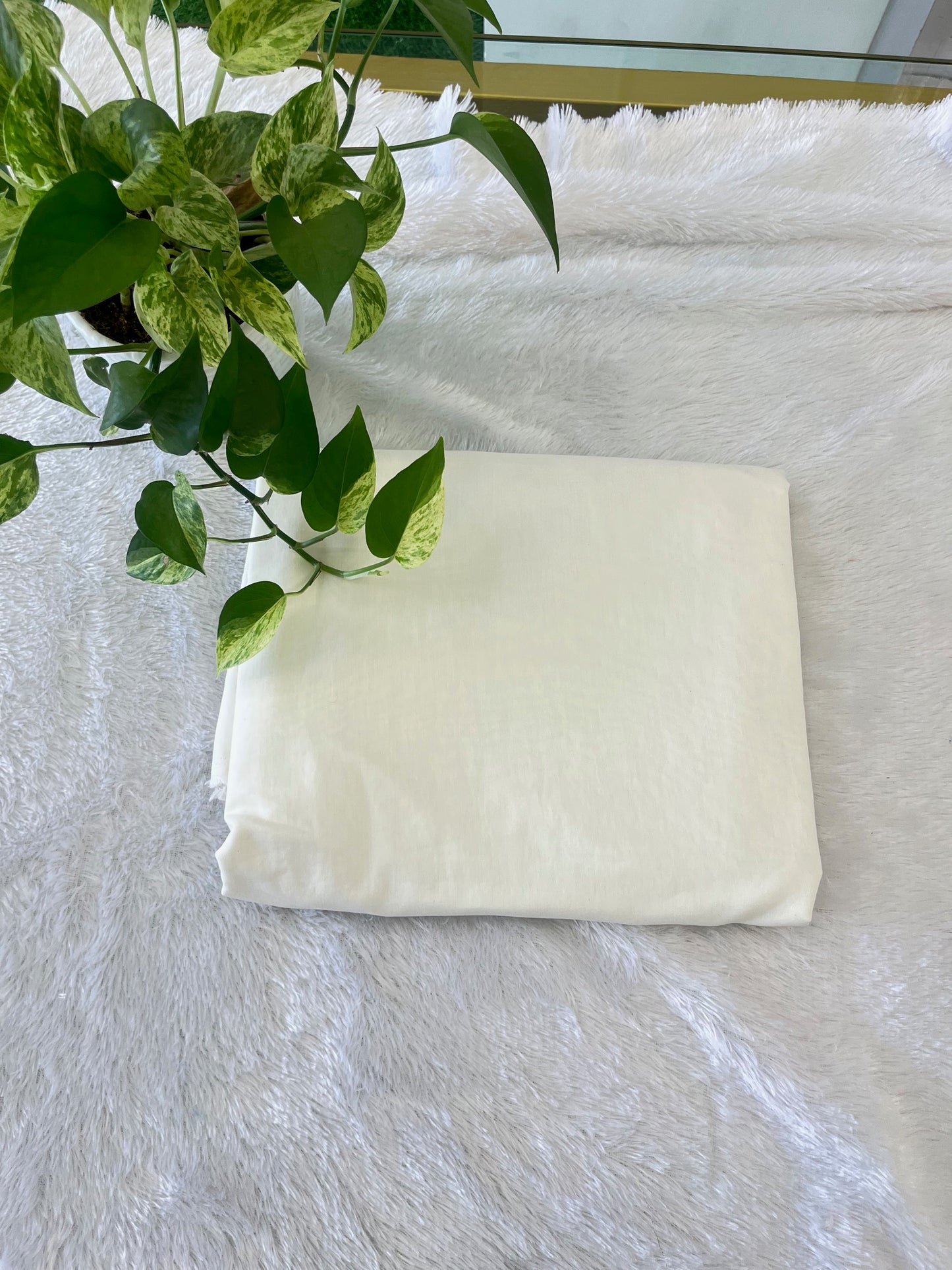 MUL CHANDERI PLAIN FABRIC
