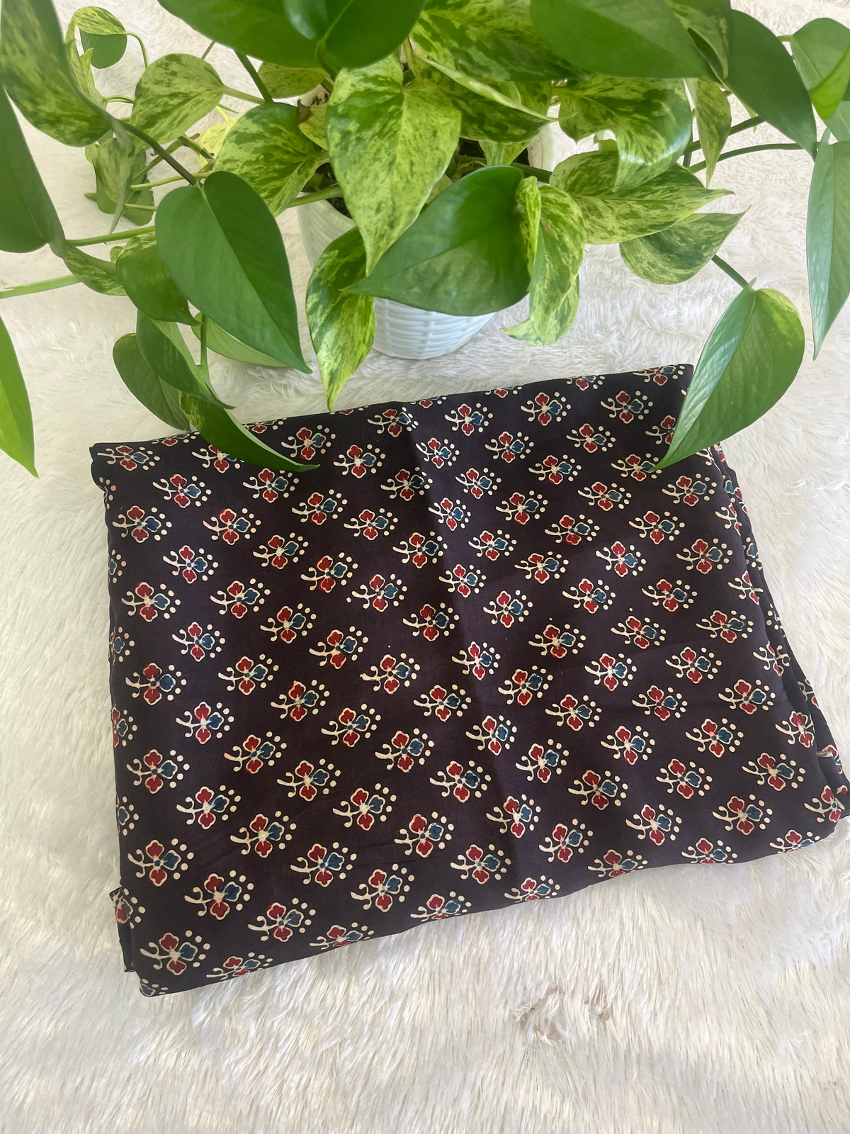 HAND BLOCK MODAL SILK FABRIC