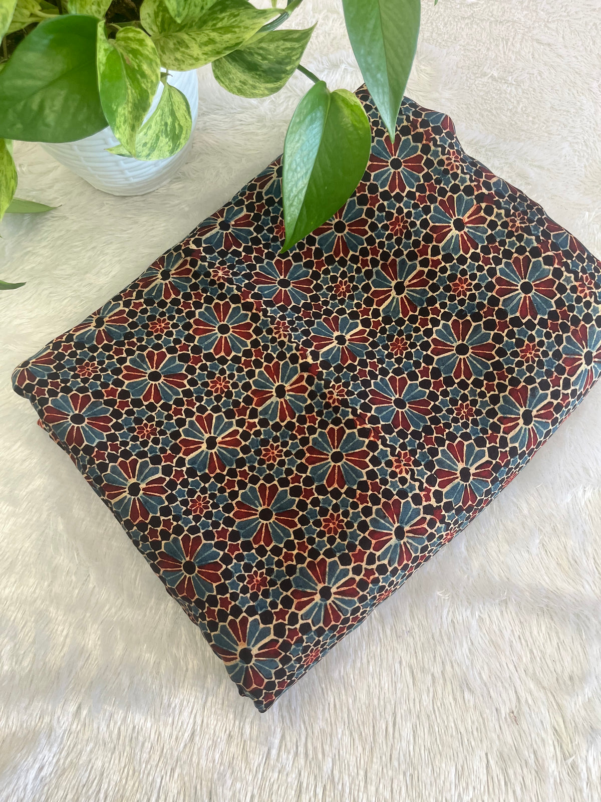 HAND BLOCK MODAL SILK FABRIC