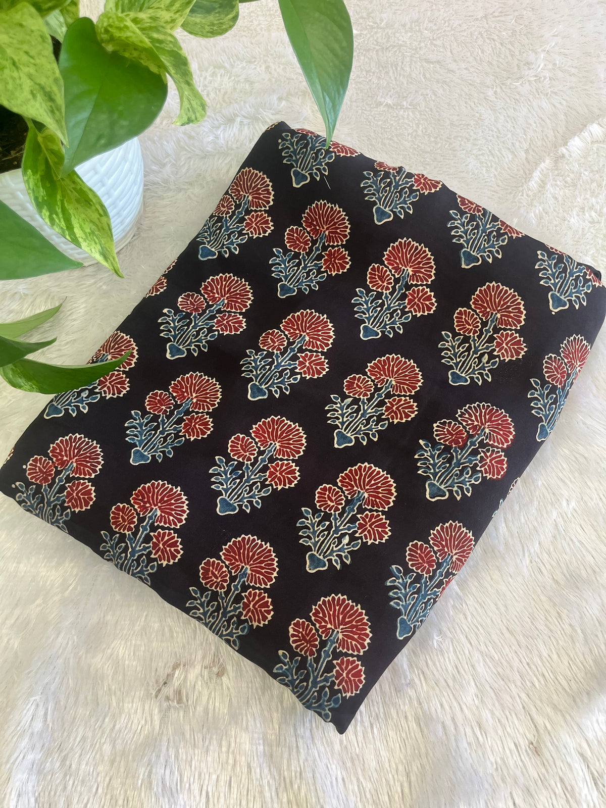 HAND BLOCK MODAL SILK FABRIC