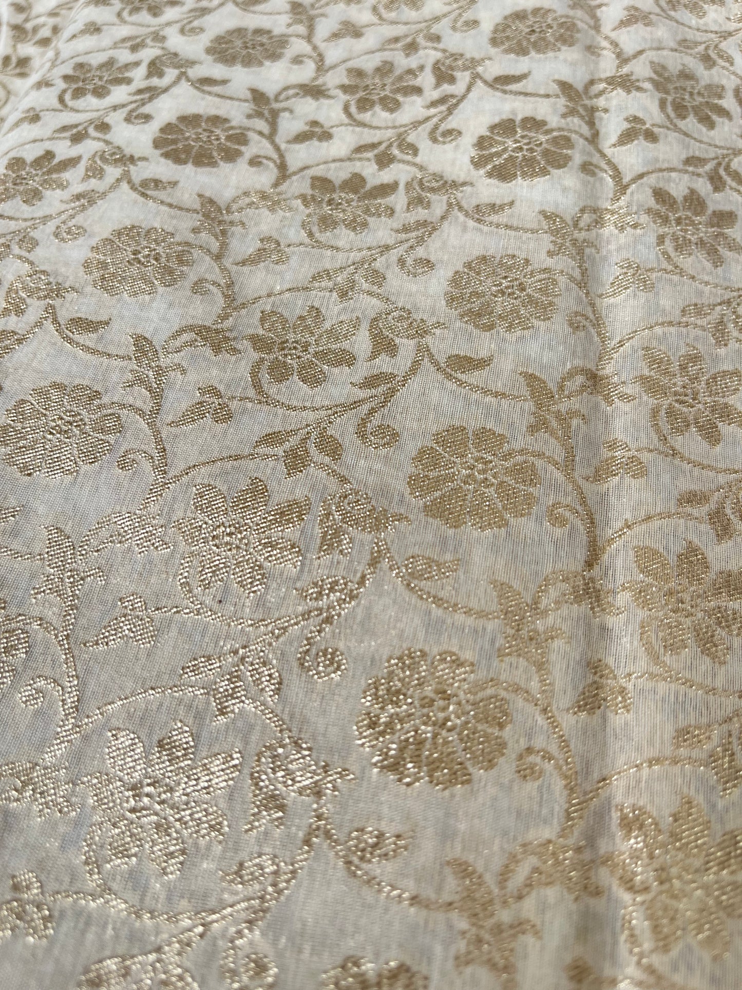 Pure Handloom chanderi cotton cream shade