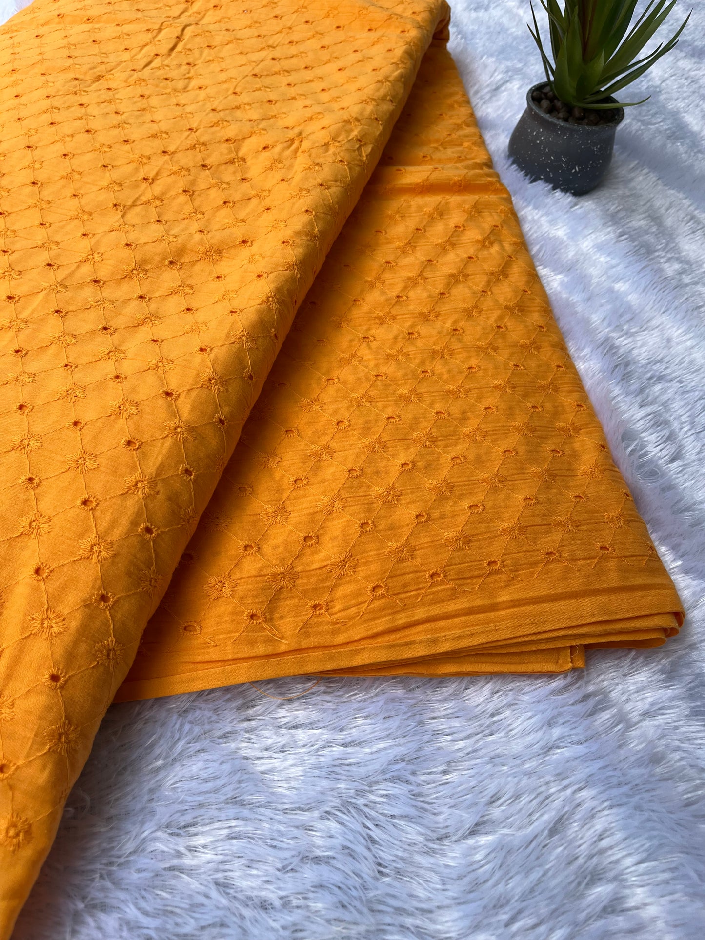 Mustard yellow shade hakoba fabric