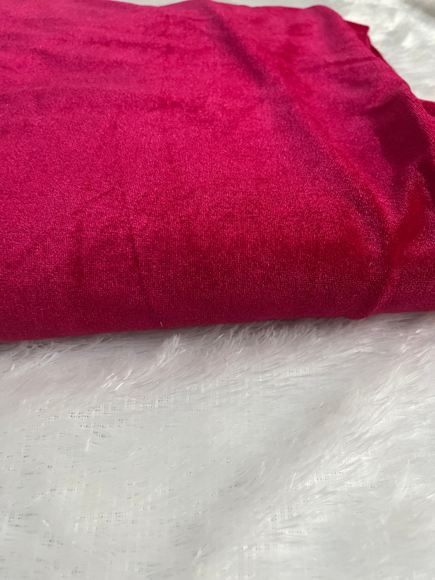 Rani pink shade velvet fabric