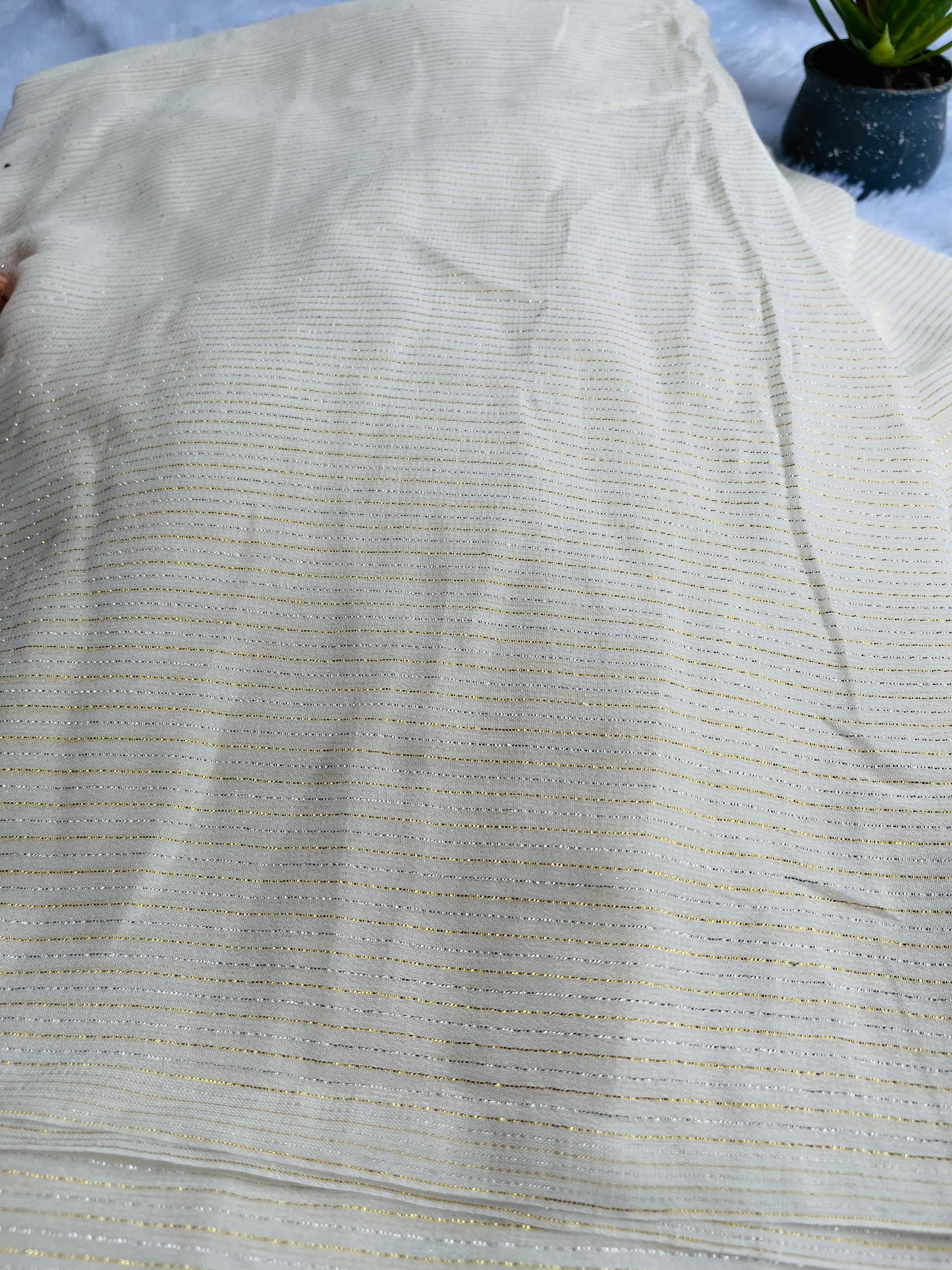 Onam collections 2025 georgette lurex fabric