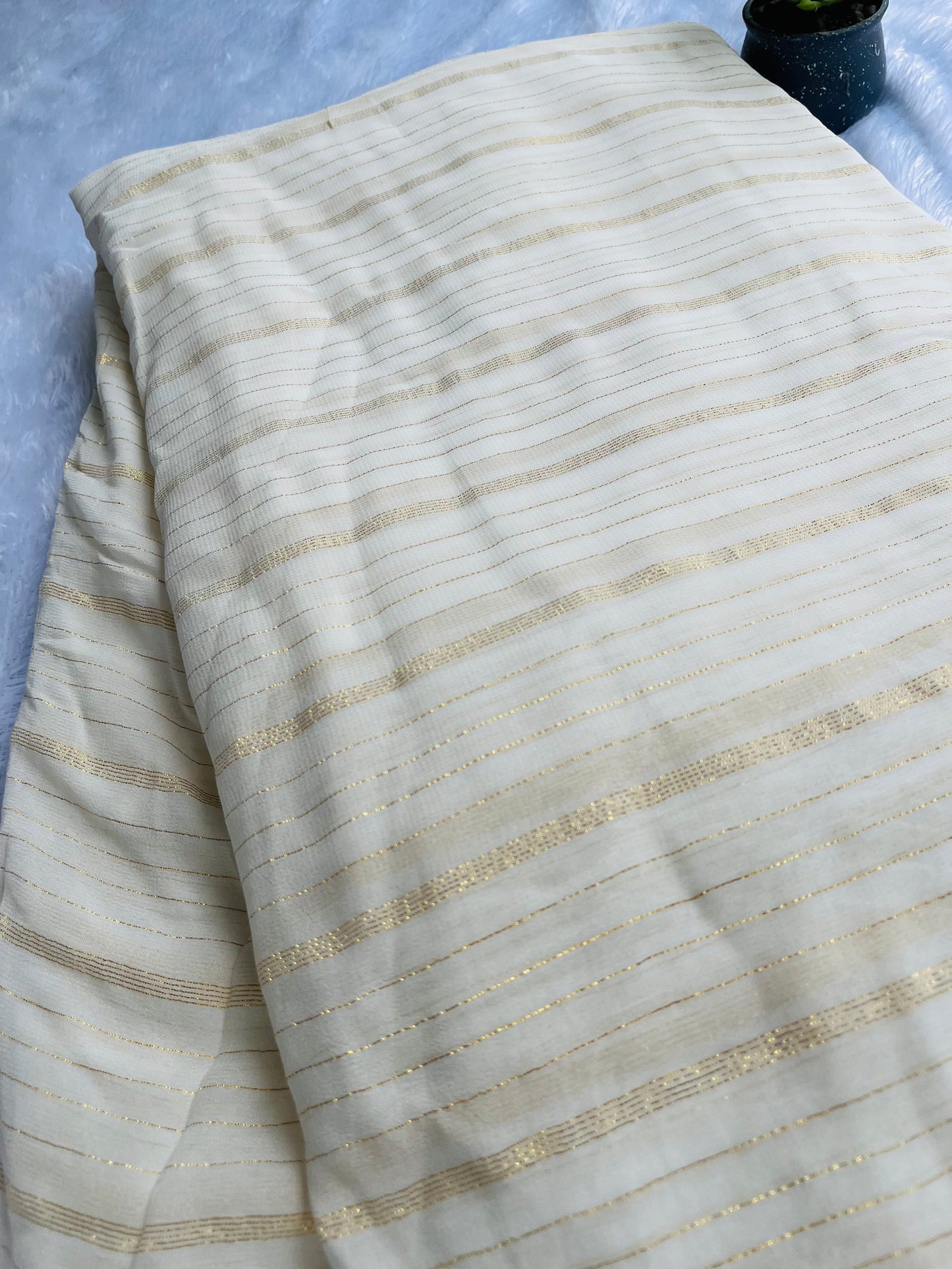 Onam collections 2025 georgette lurex fabric