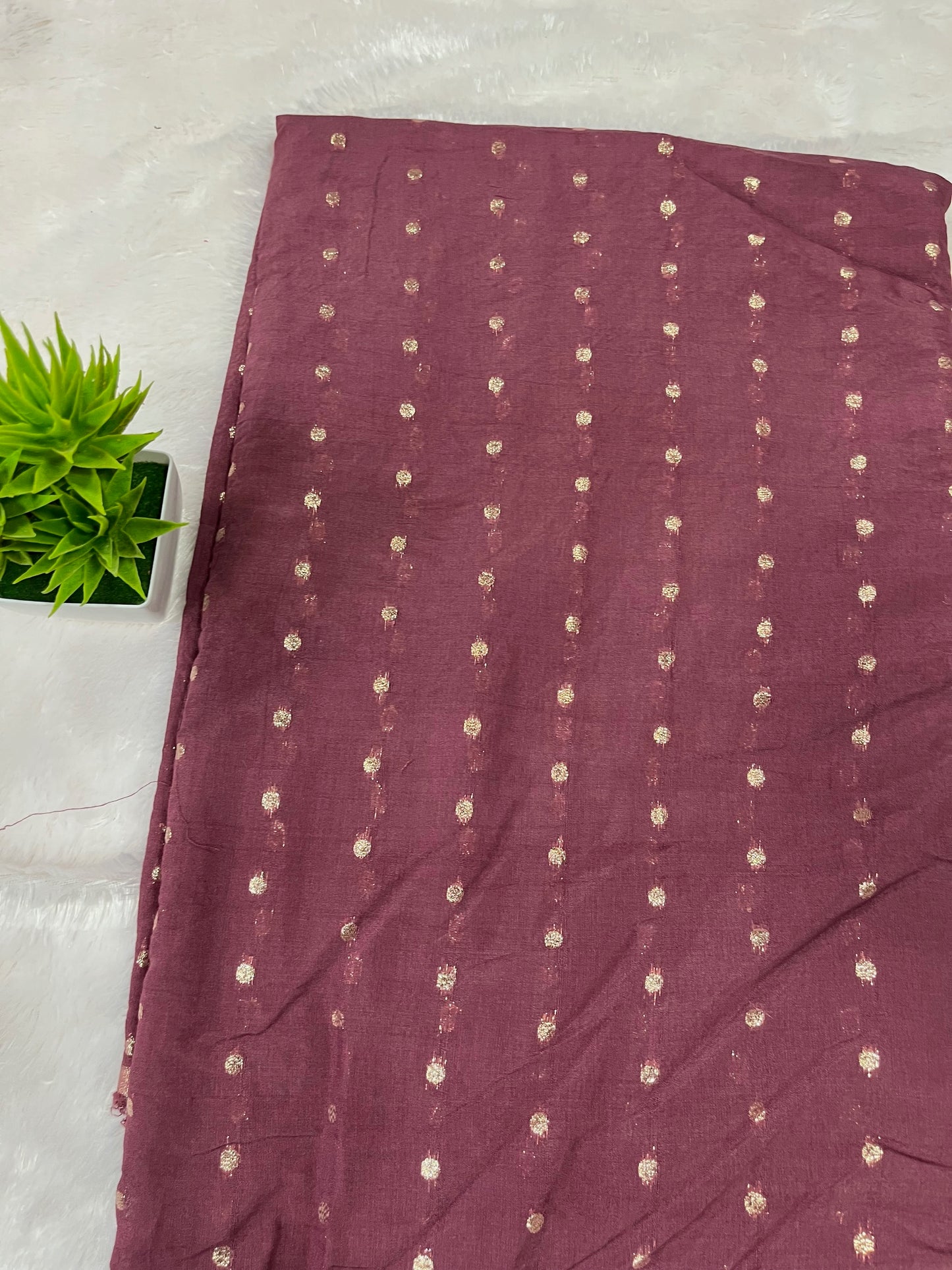 COTTON SILK BUTTA WORK ONION PINK SHADE