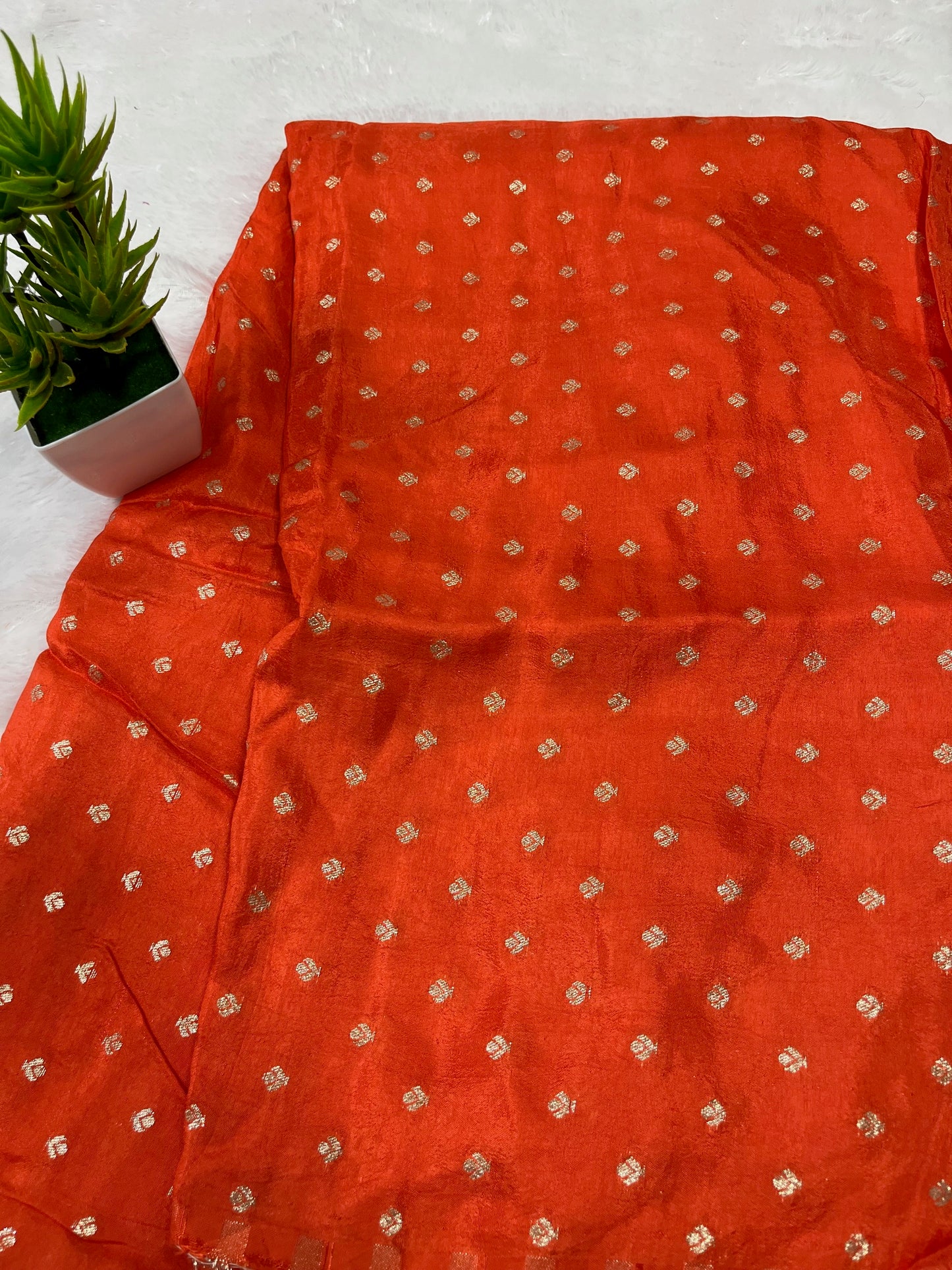 ORANGE SHADE RUSSIAN SILK FABRIC