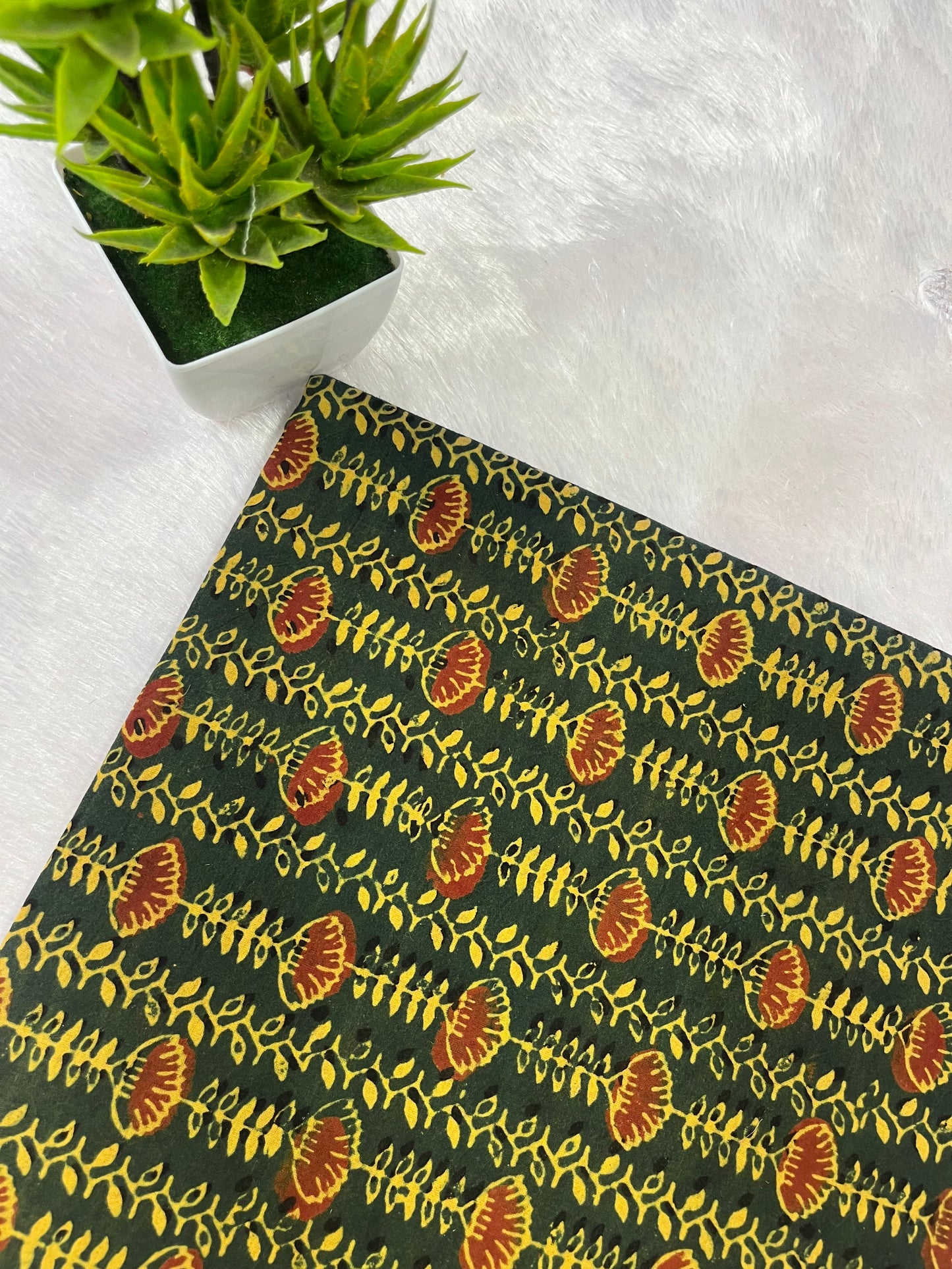Ajrak natural dye cotton Fabric