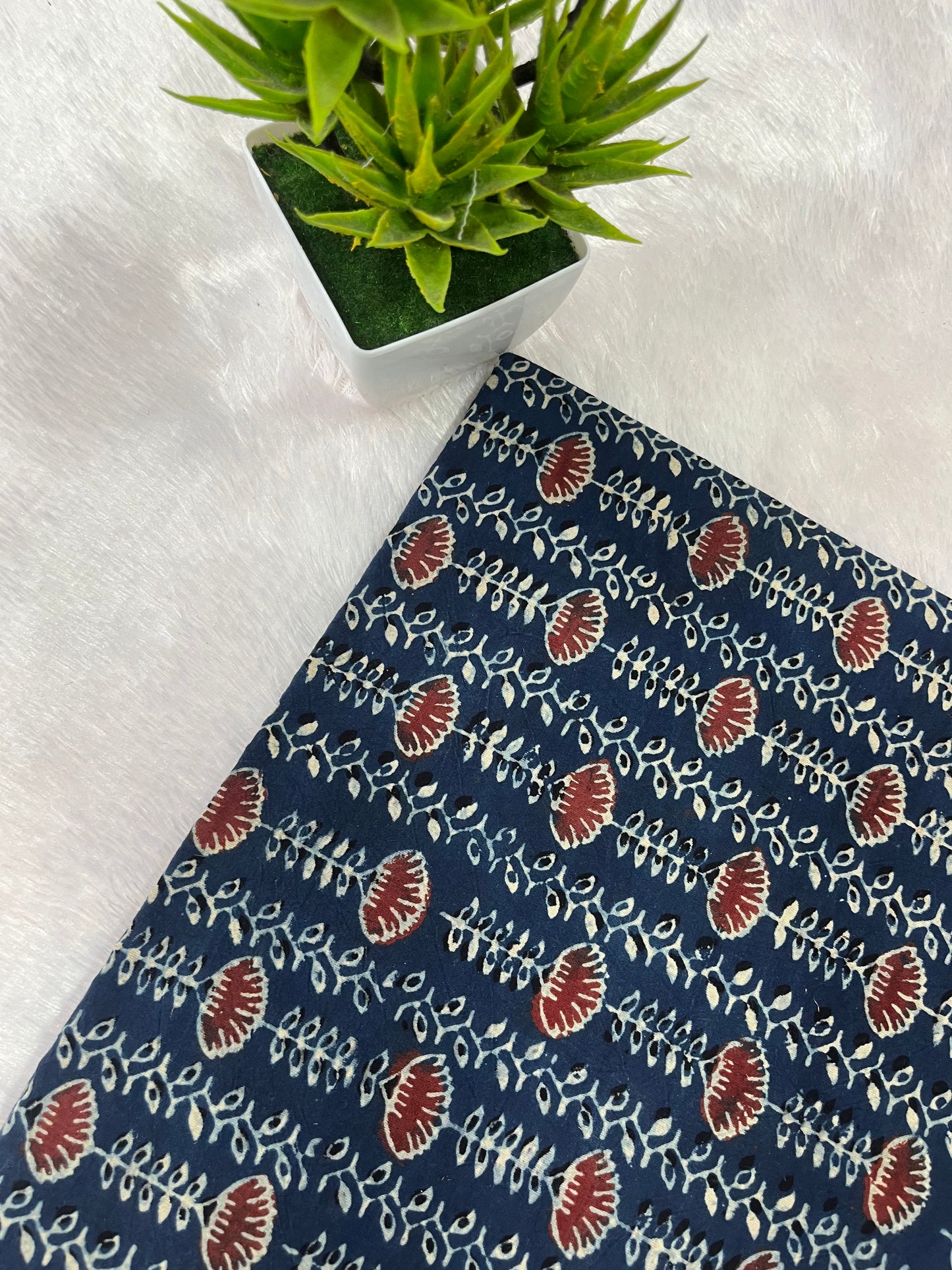 Ajrak natural dye cotton Fabric