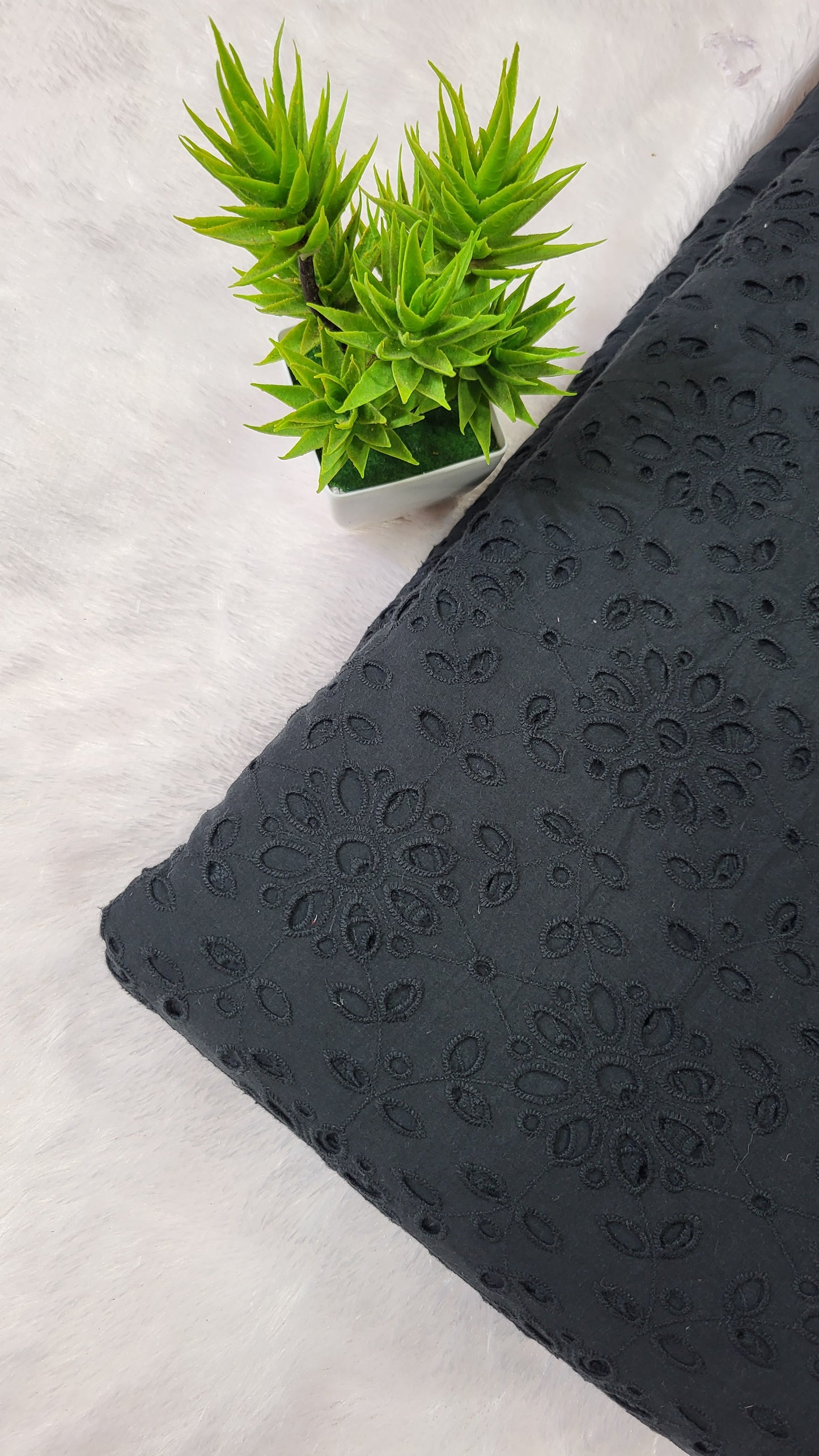 Black hakoba fabric