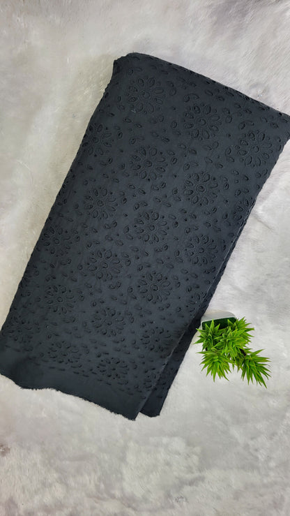 Black hakoba fabric