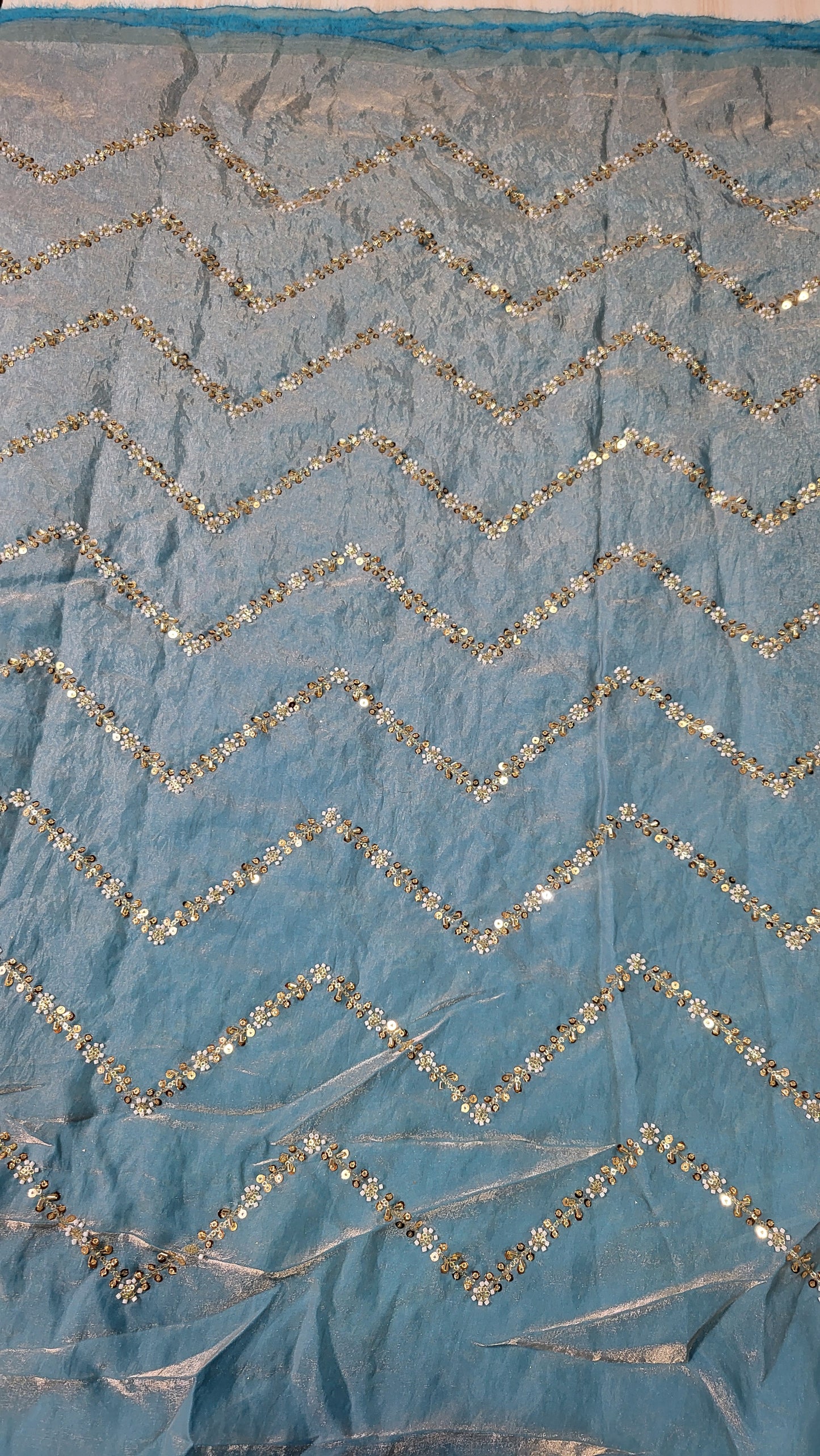 Heavy handworked fendi silk