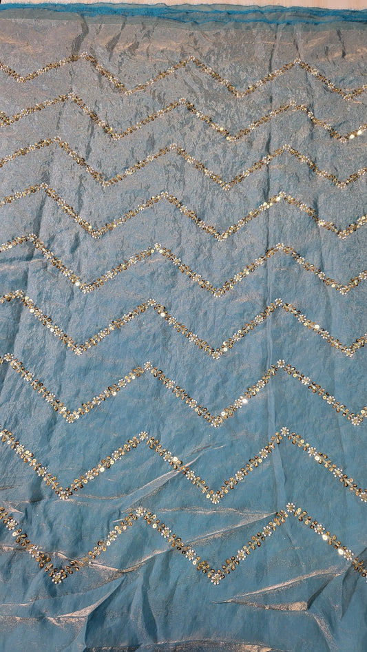 Heavy handworked fendi silk