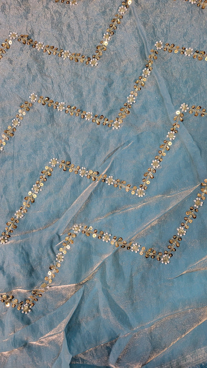 Heavy handworked fendi silk