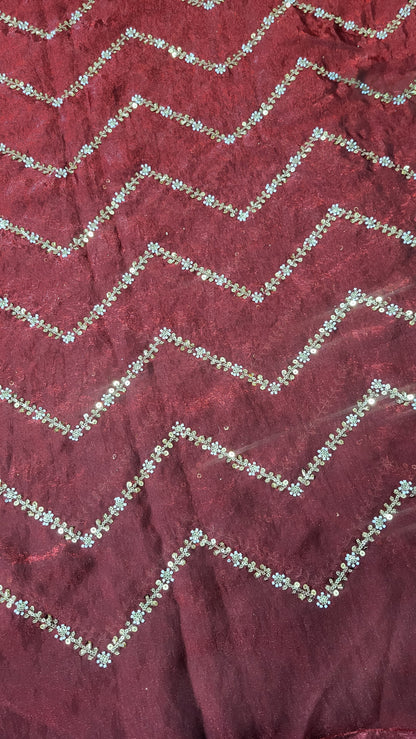 Heavy handworked fendi silk