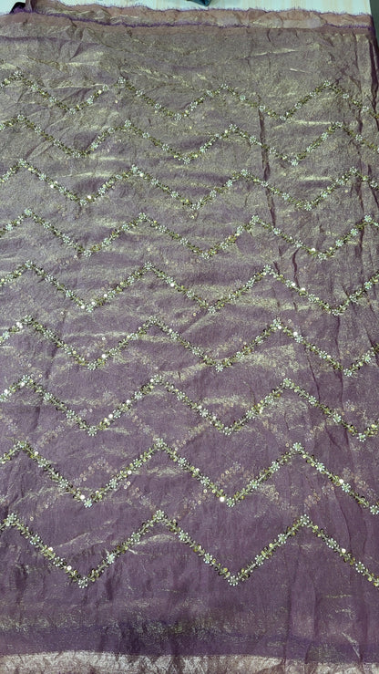 Heavy handworked fendi silk