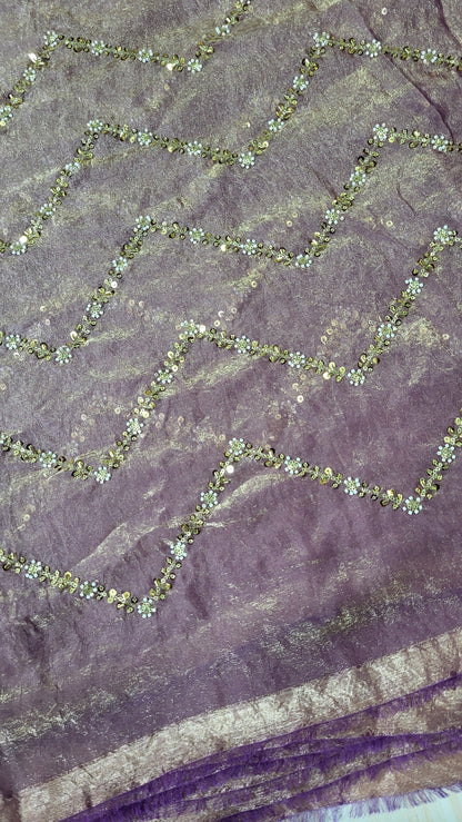 Heavy handworked fendi silk