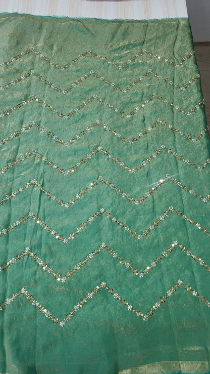Heavy handworked fendi silk