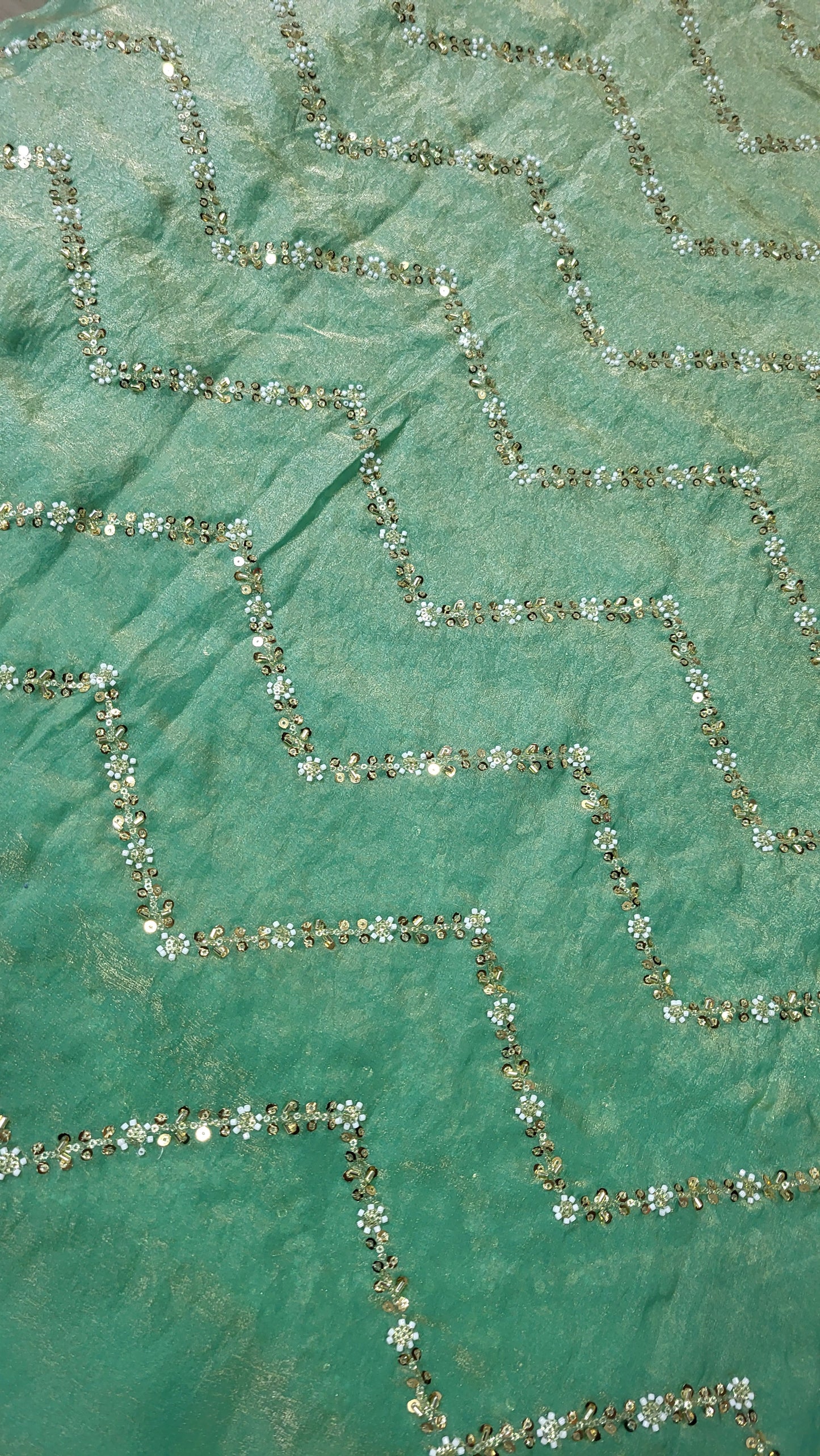 Heavy handworked fendi silk