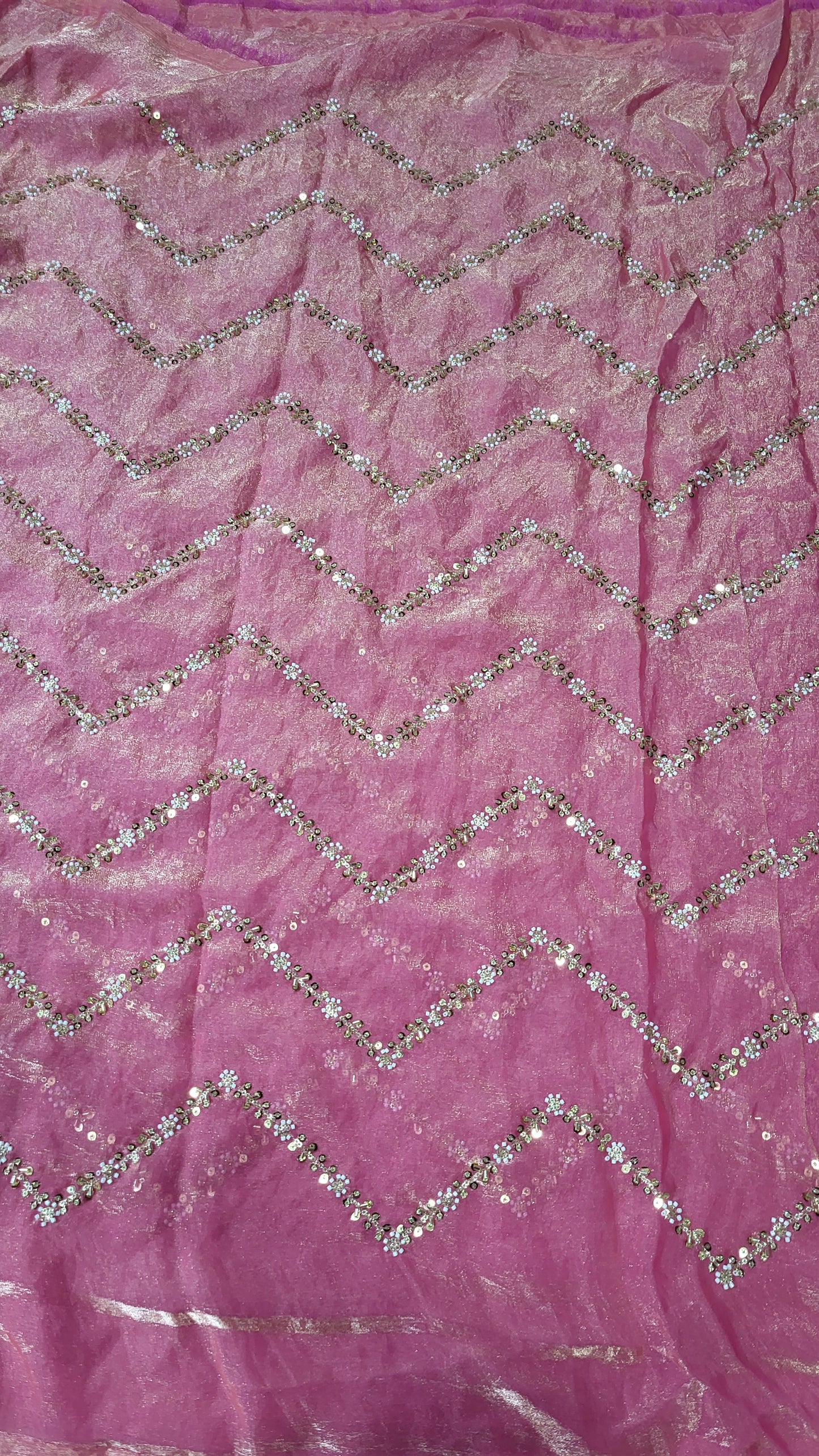 Heavy handworked fendi silk