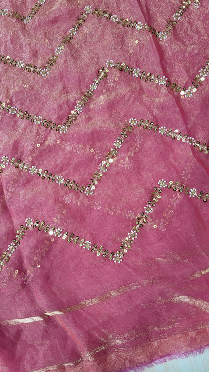 Heavy handworked fendi silk