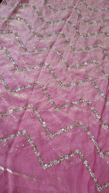 Heavy handworked fendi silk