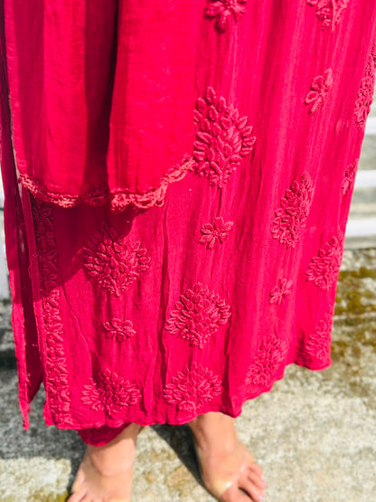 VISCOSE GEORGETTE CHIKANKARI FULL SET