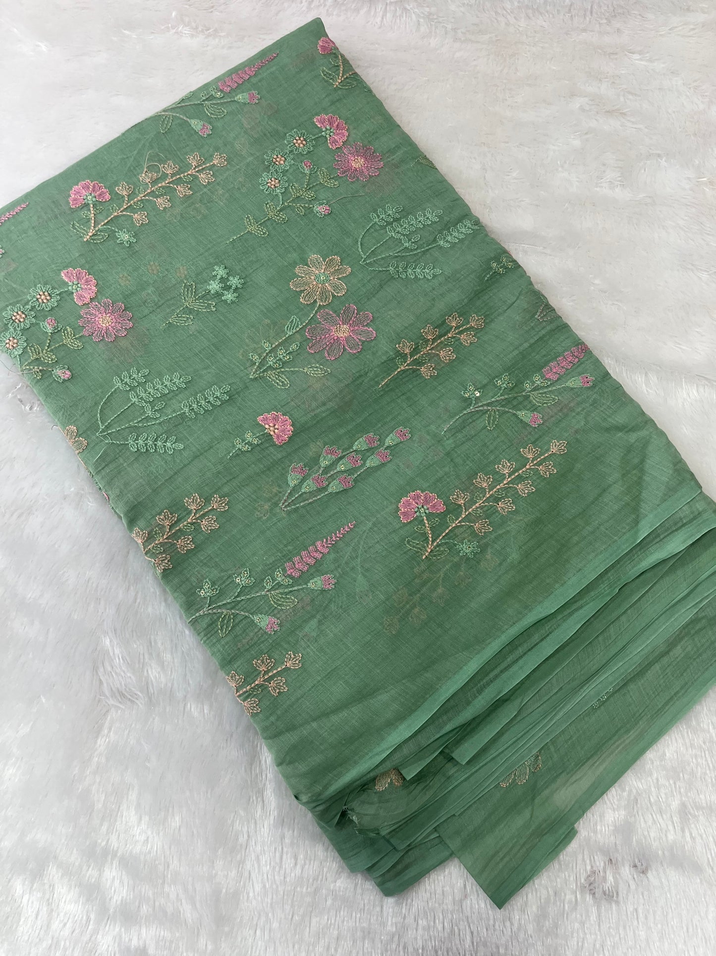 PURE MUL CHANDERI FABRIC
