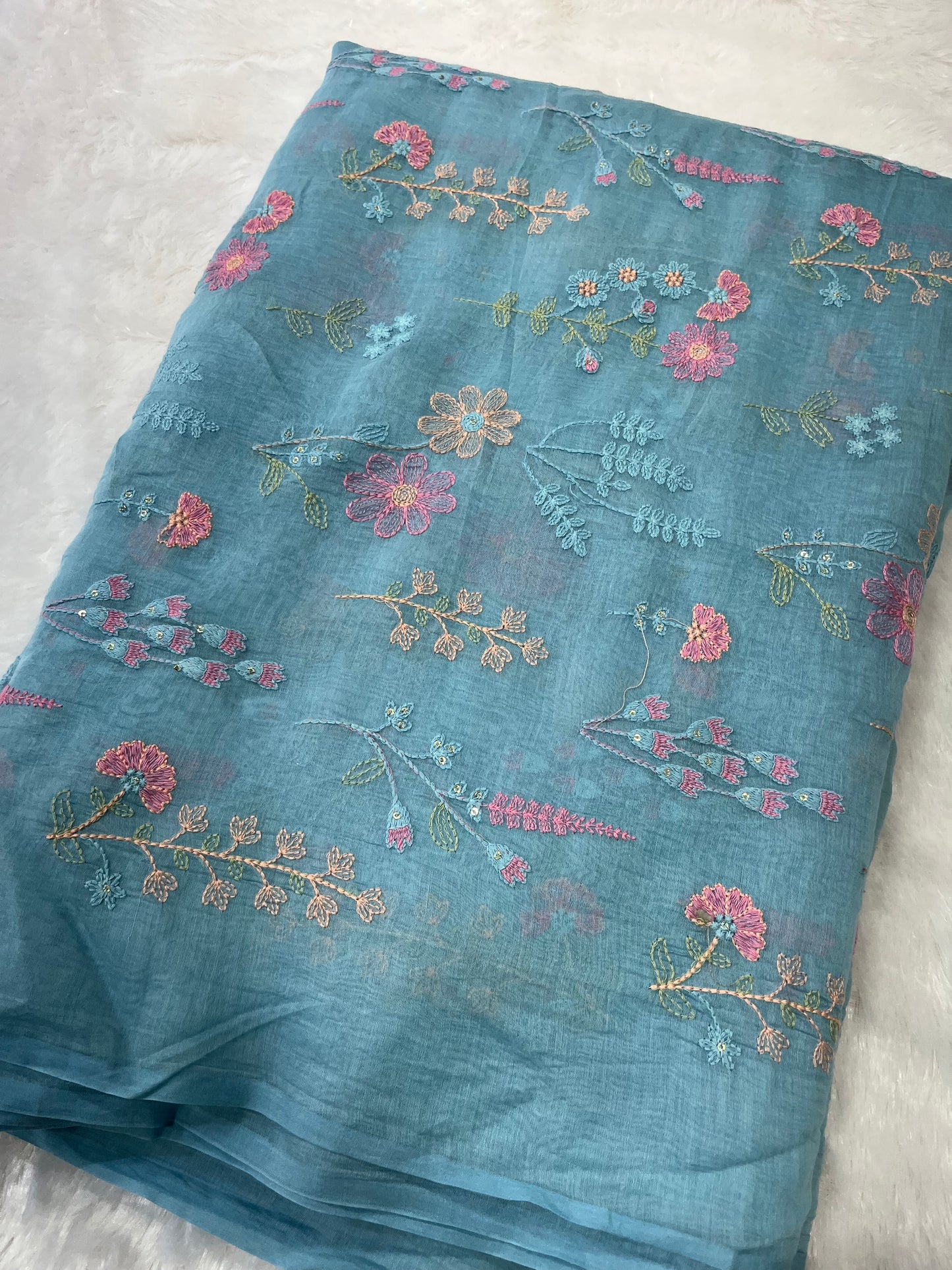 PURE MUL CHANDERI FABRIC