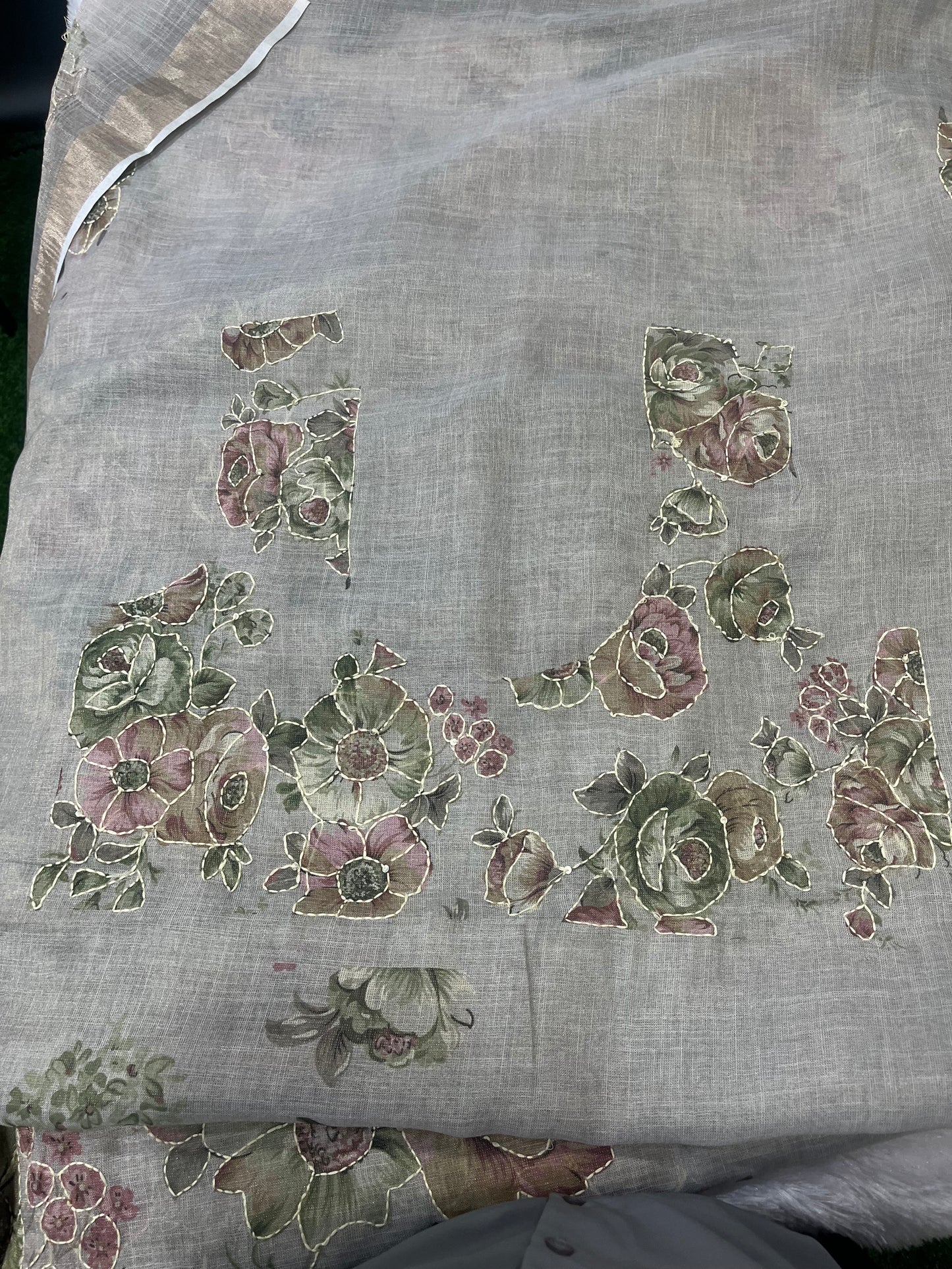 LINEN TISSUE SAREE