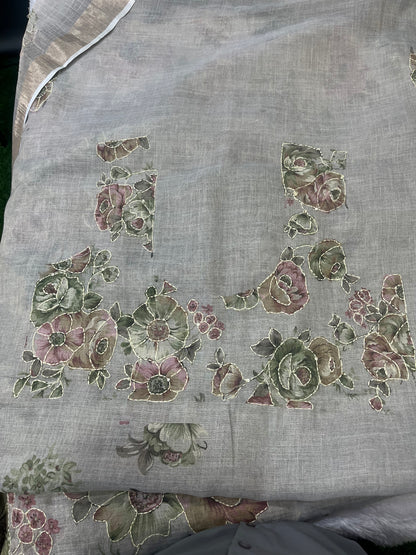 LINEN TISSUE SAREE