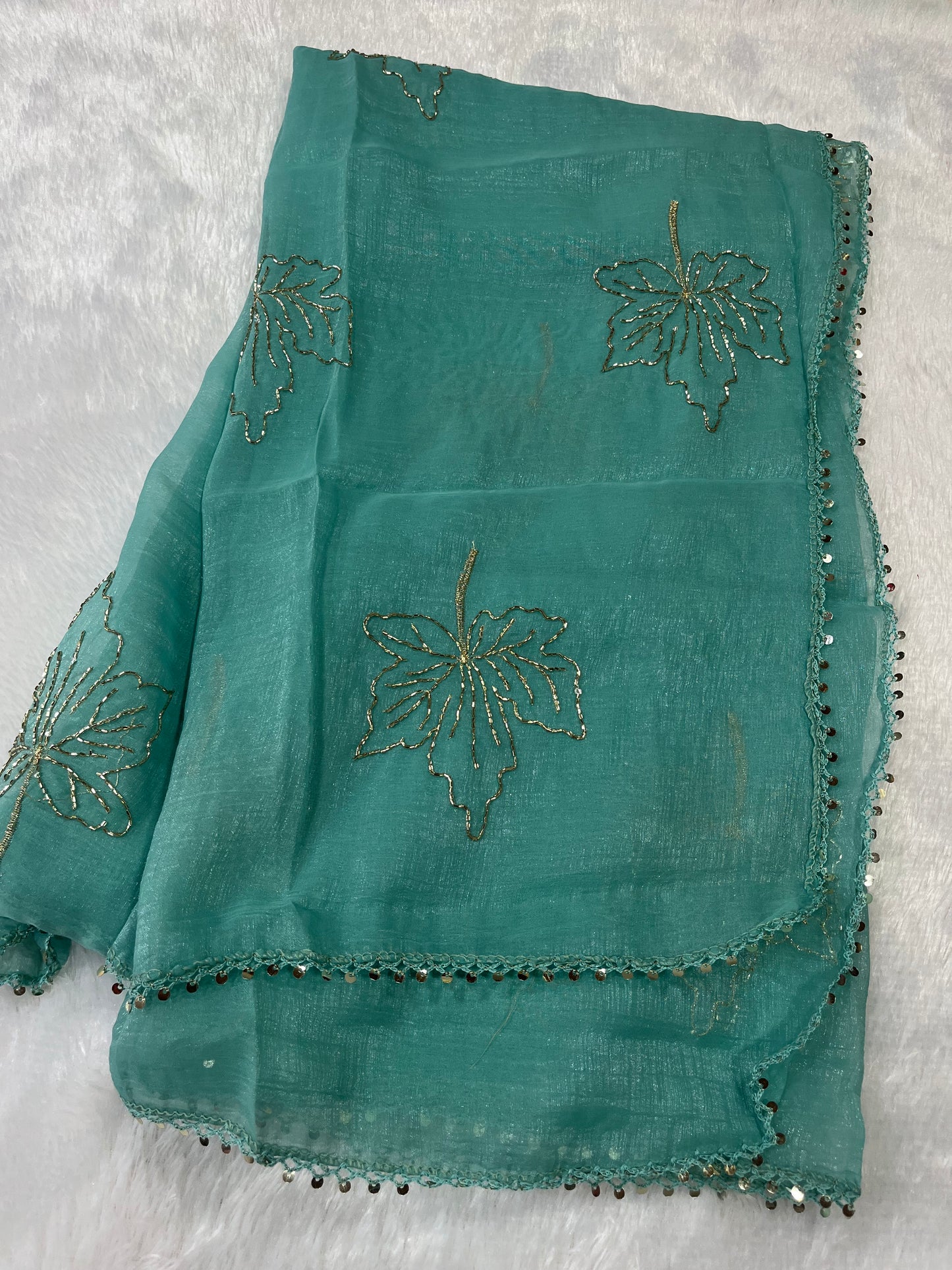 CUT BEADS WORK DUPPATTA
