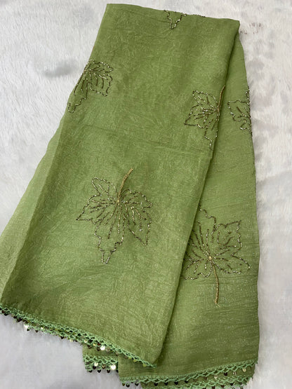 CUT BEADS WORK DUPPATTA
