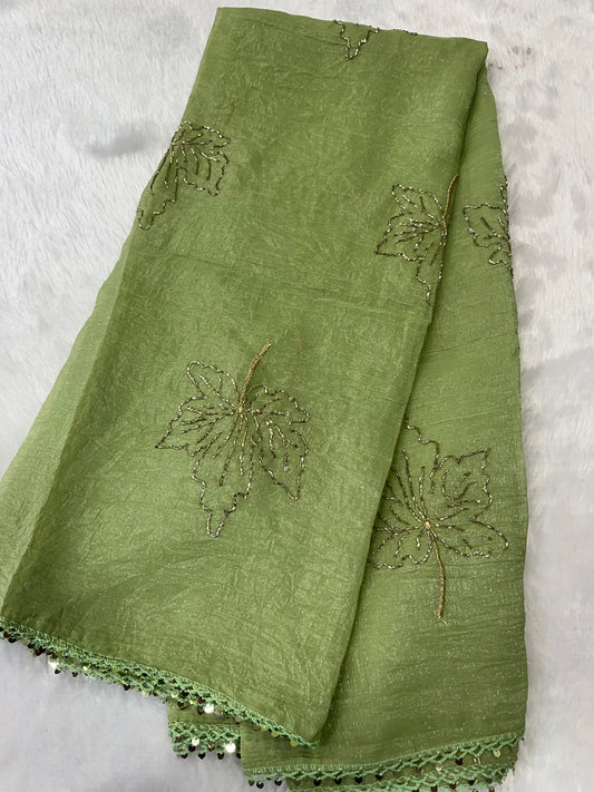 CUT BEADS WORK DUPPATTA
