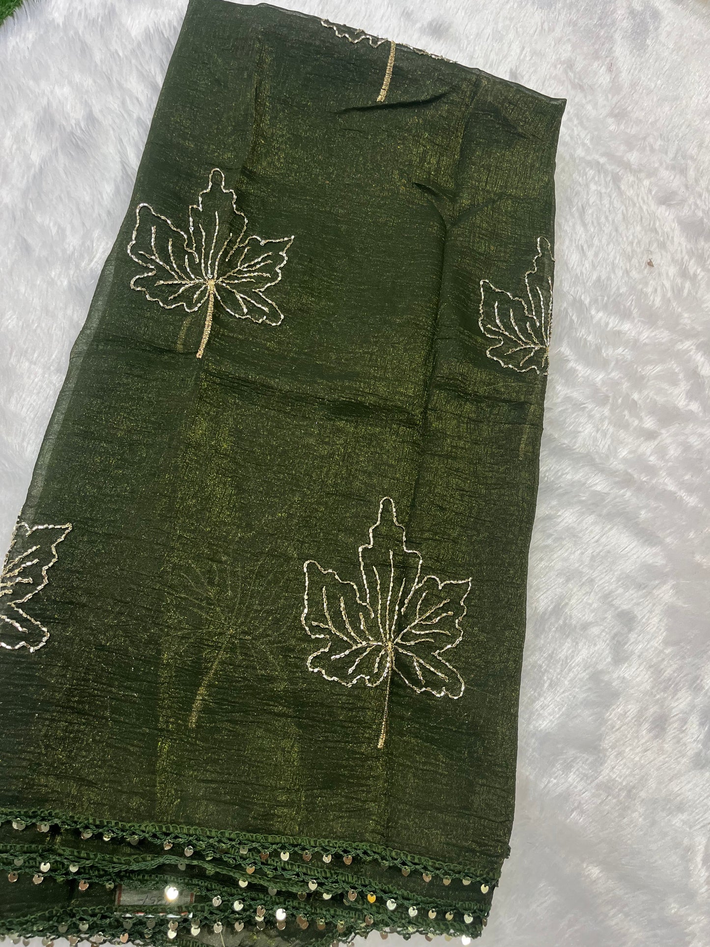 CUT BEADS WORK DUPPATTA