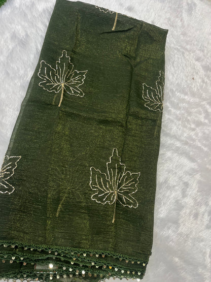 CUT BEADS WORK DUPPATTA