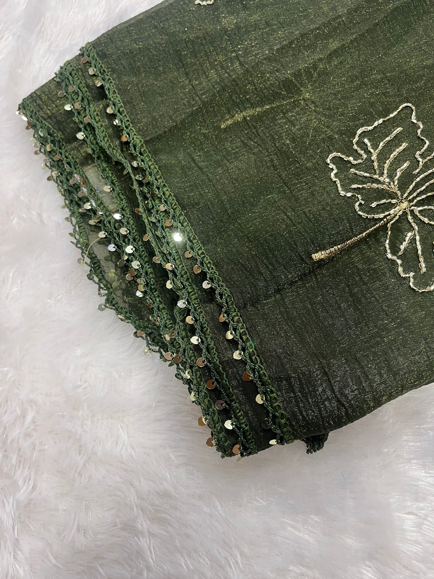CUT BEADS WORK DUPPATTA