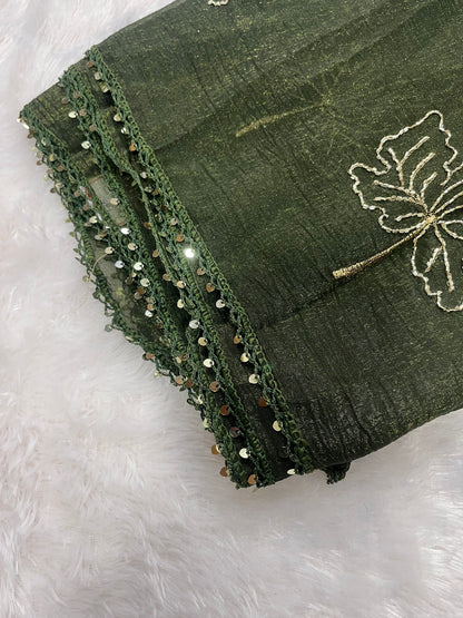 CUT BEADS WORK DUPPATTA