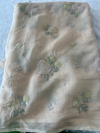 PURE MUL CHANDERI FABRIC