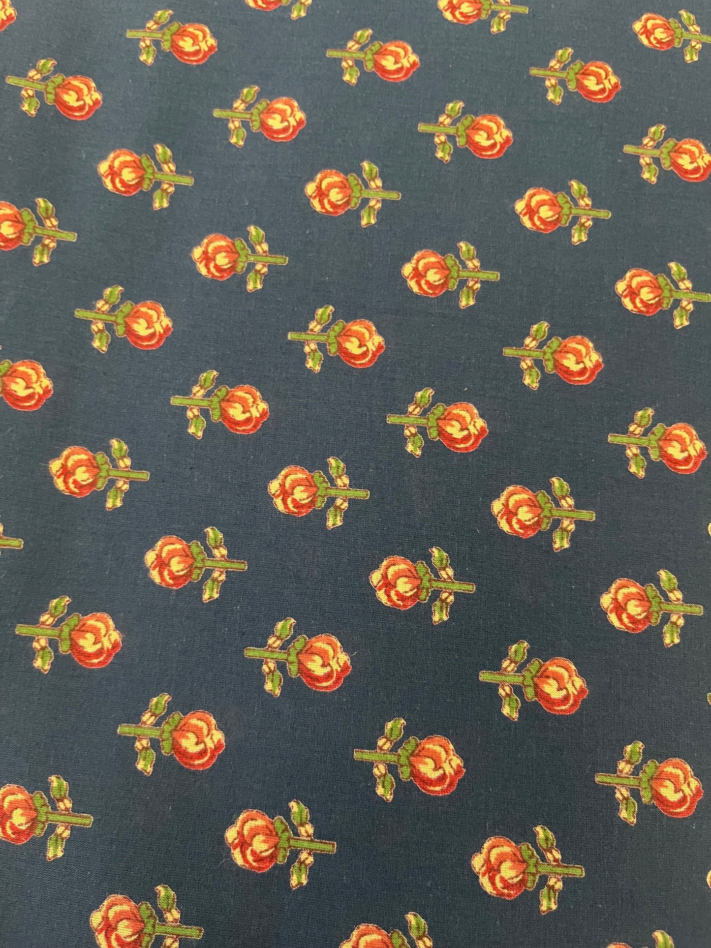 BLUE SHADE WITH FLORAL COTTON  FABRIC