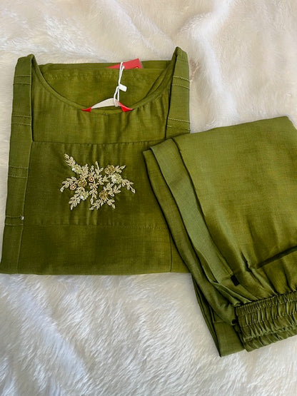 MEHENDI GREEN TOP AND BOTTOM