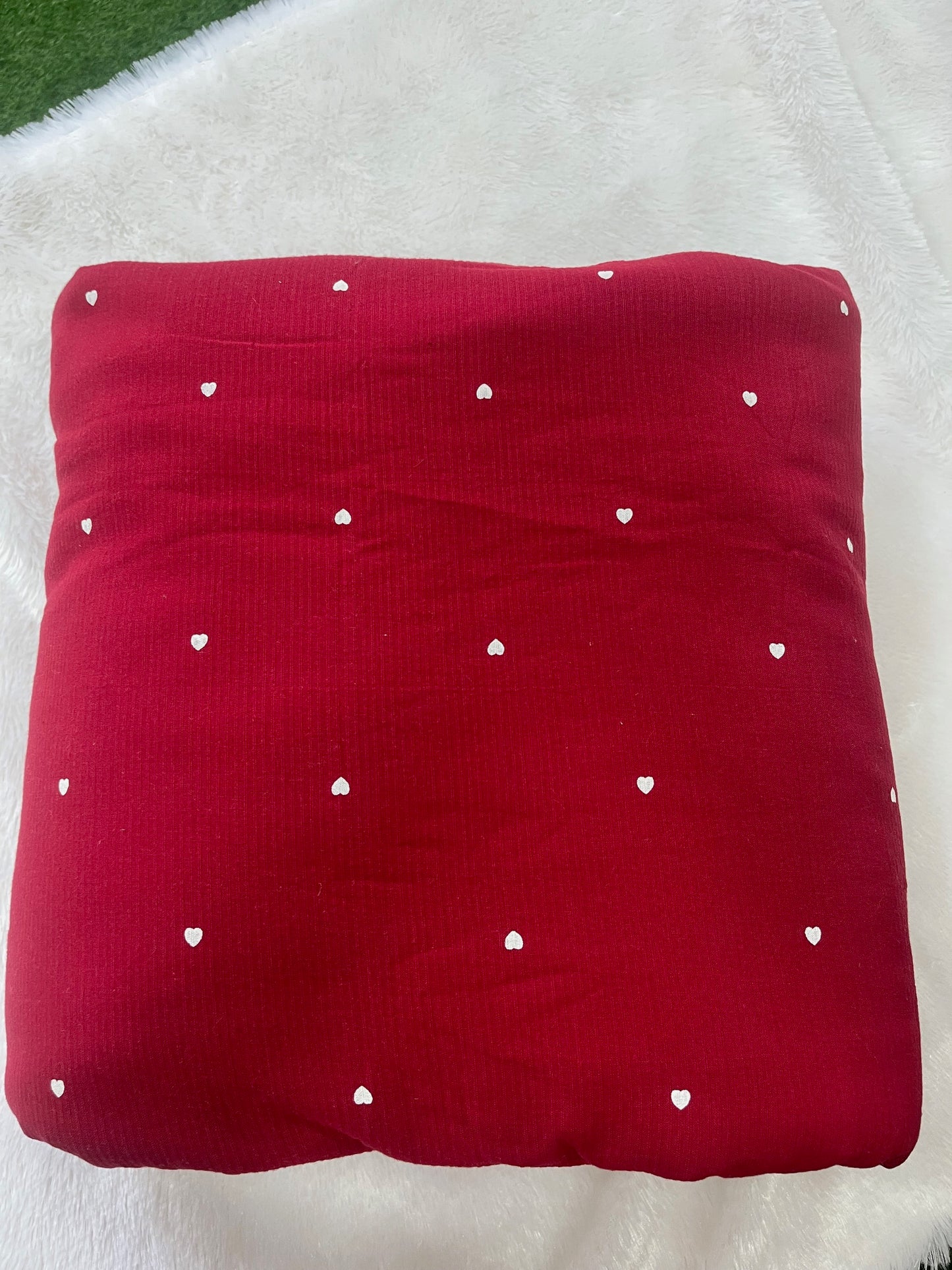 MEROONISH RED SEERSUCKER FABRIC