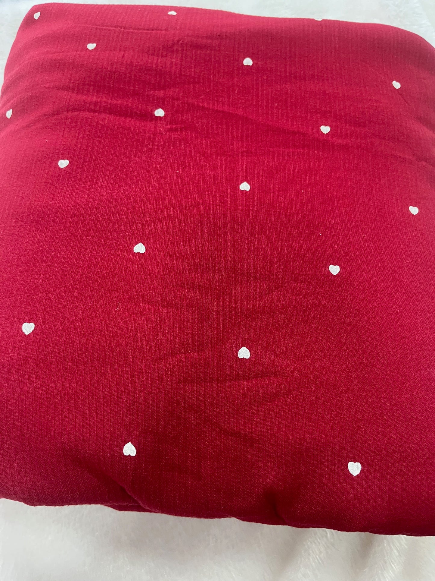 MEROONISH RED SEERSUCKER FABRIC