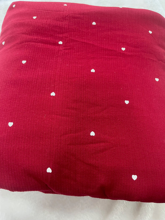 MEROONISH RED SEERSUCKER FABRIC