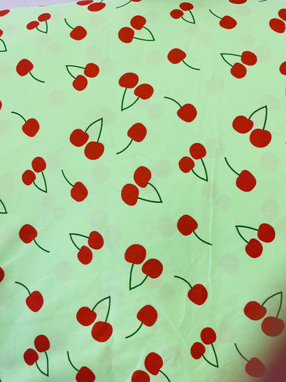 CHERRY PRINT COTTON FABRIC