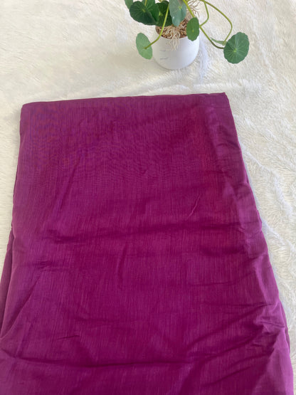 PURE MUL CHANDERI  PLAIN FABRIC