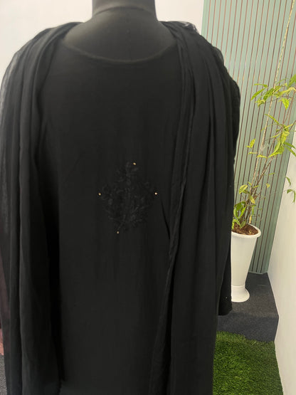 BLACK SHADE CHIKANKARI 3 PIECE SET